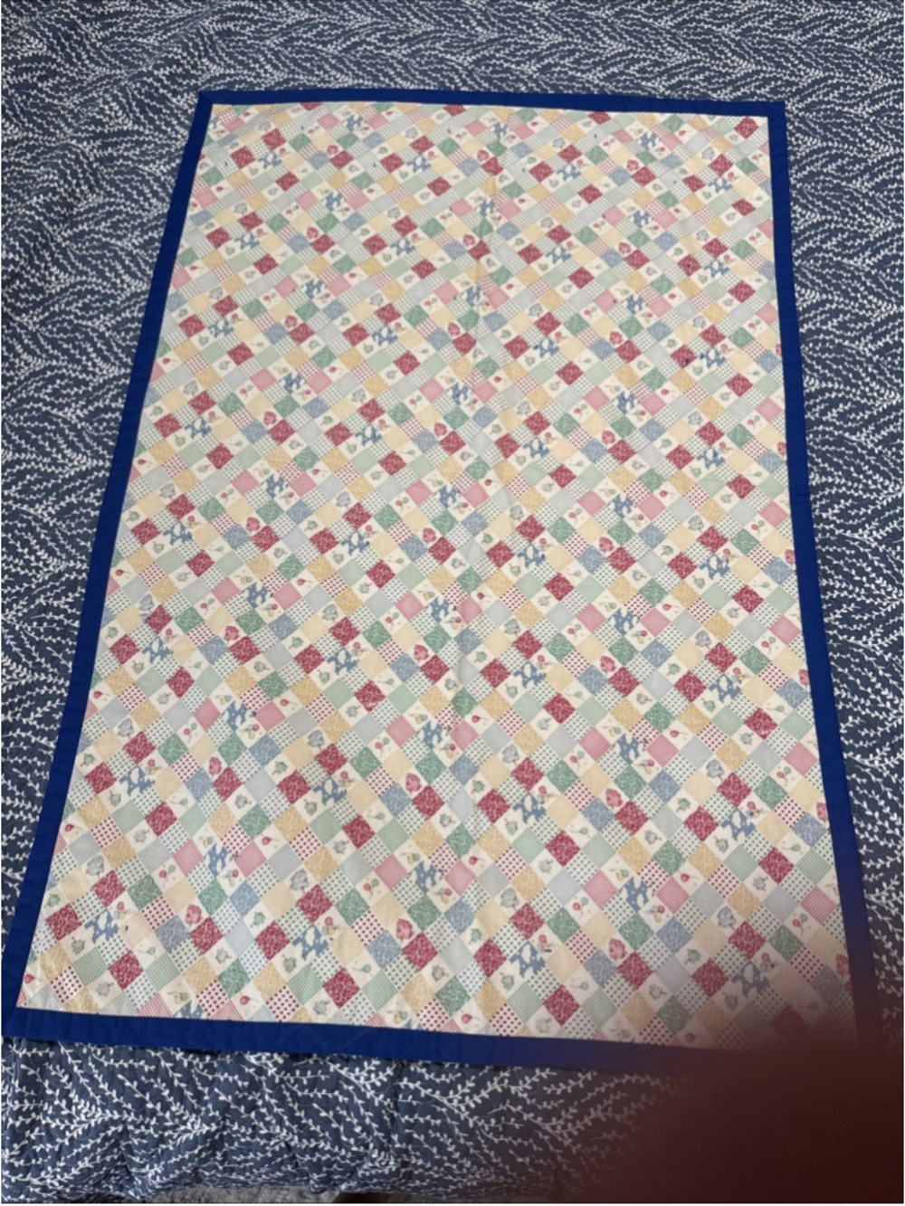 VTG Handmade Baby Blanket Double Sided - Picture 3 of 7